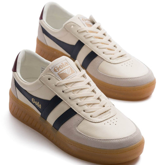 Gola Classics Men's Grandslam Elite Sneakers - Off White/Navy/Burgundy/Gum - One Revolver Surfboards