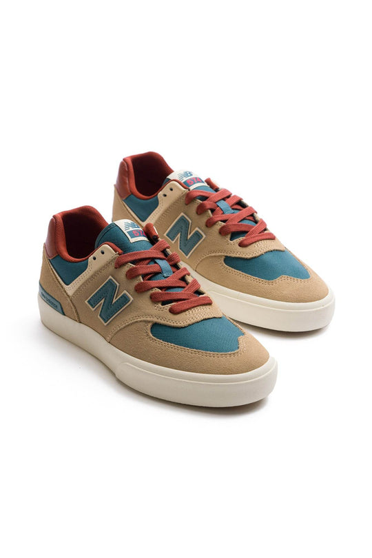 New Balance Numeric 574 Vulc - Tan with Forest Green - One Revolver Surfboards