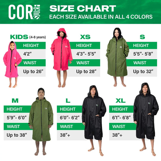 One Revolver Surfboards - Waterproof Swim Parka (COR Green) Apparel &amp; Accessories