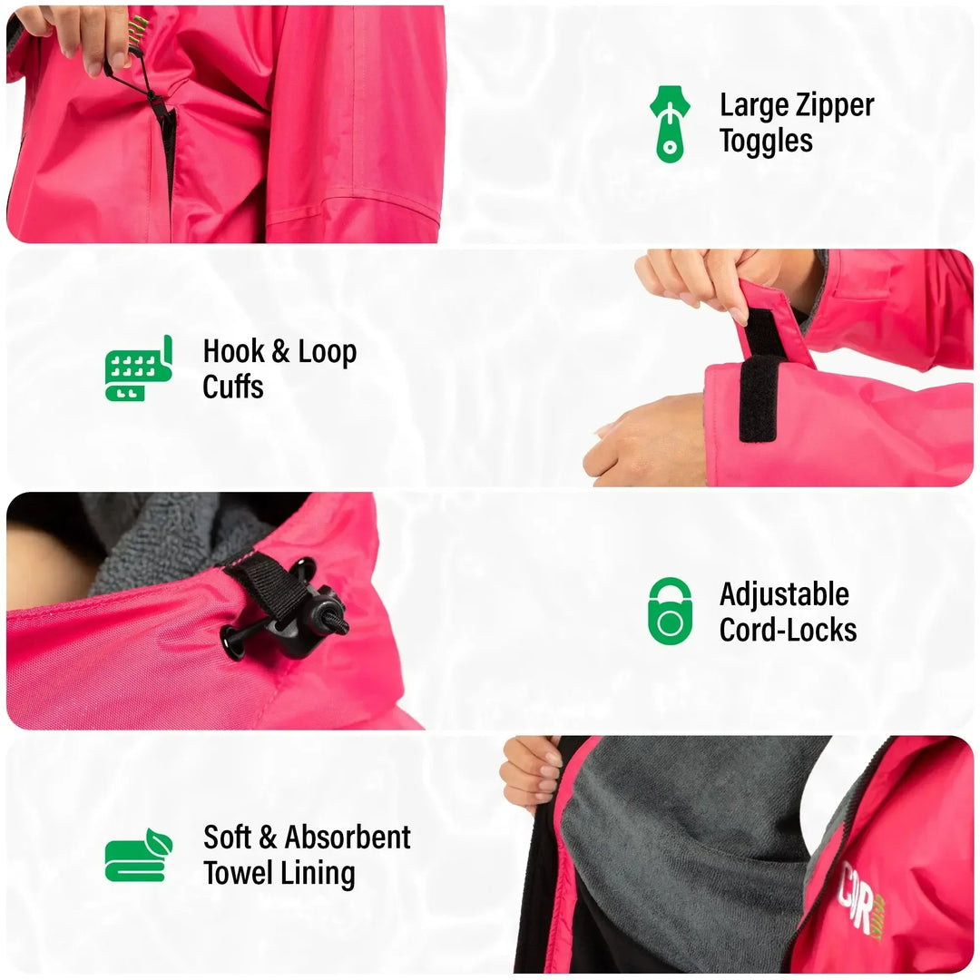 Waterproof Swim Parka (Red) - One Revolver Surfboards