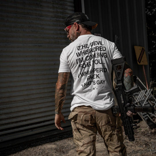 The Devil Whispered I’m Coming For You Men’s Graphic T-Shirt