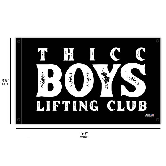 Thicc Boys Lifting Club 3' x 5' Wall Flag - One Revolver Surfboards