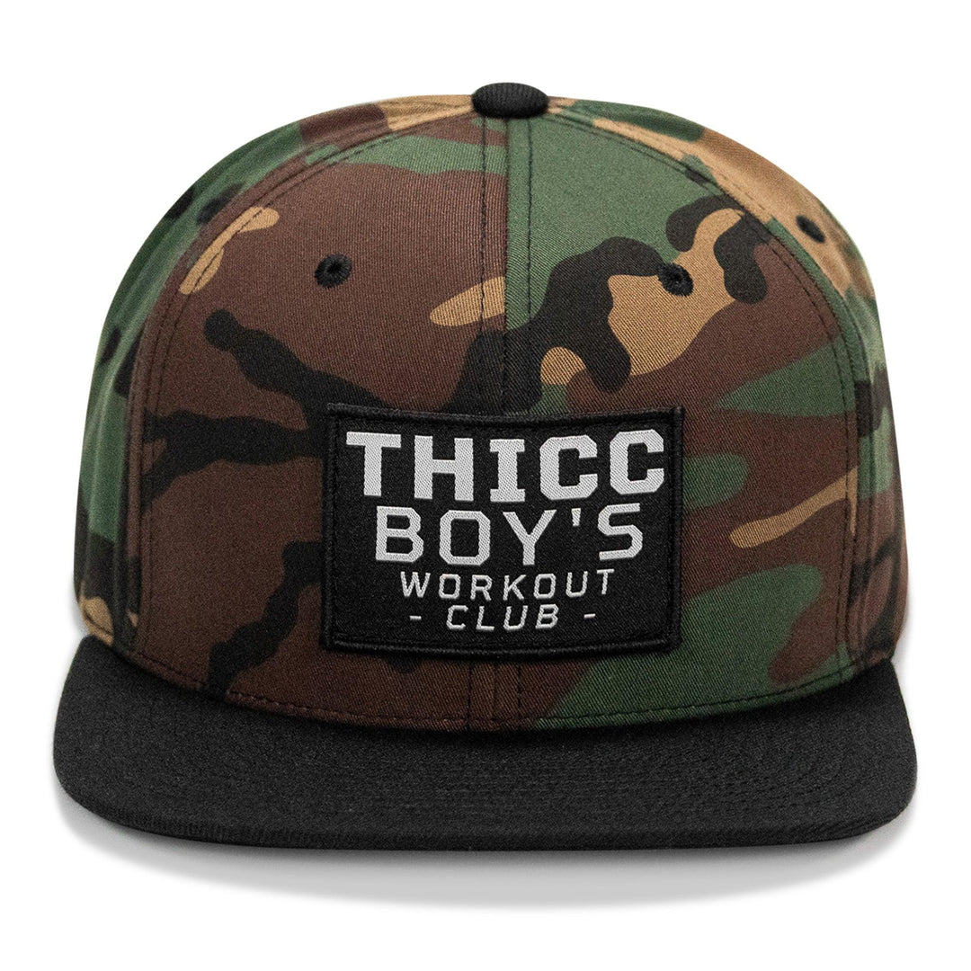 One Revolver Surfboards - Thicc Boys Workout Club Patch Flatbill Snapback Hat HEADWEAR