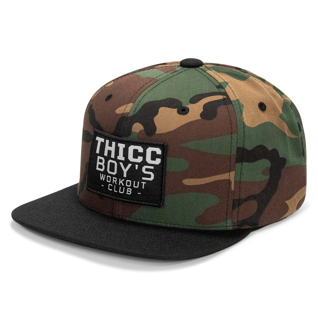 One Revolver Surfboards - Thicc Boys Workout Club Patch Flatbill Snapback Hat HEADWEAR