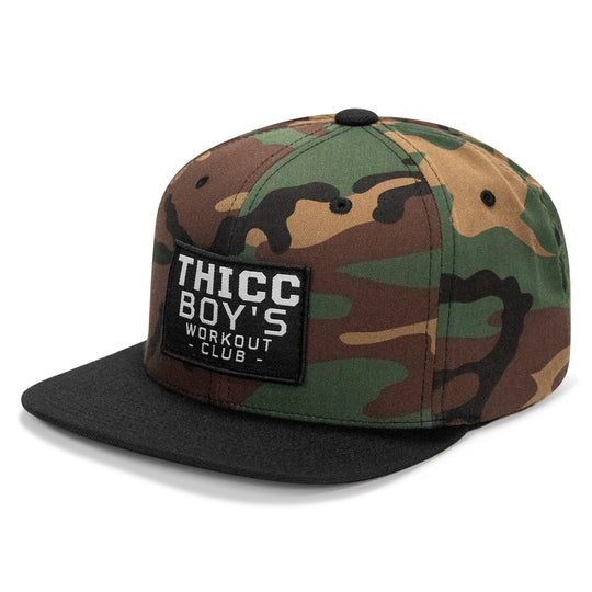 One Revolver Surfboards - Thicc Boys Workout Club Patch Flatbill Snapback Hat HEADWEAR