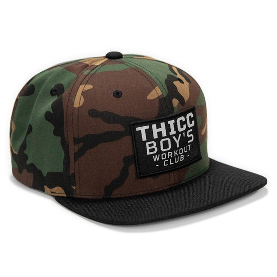 One Revolver Surfboards - Thicc Boys Workout Club Patch Flatbill Snapback Hat HEADWEAR