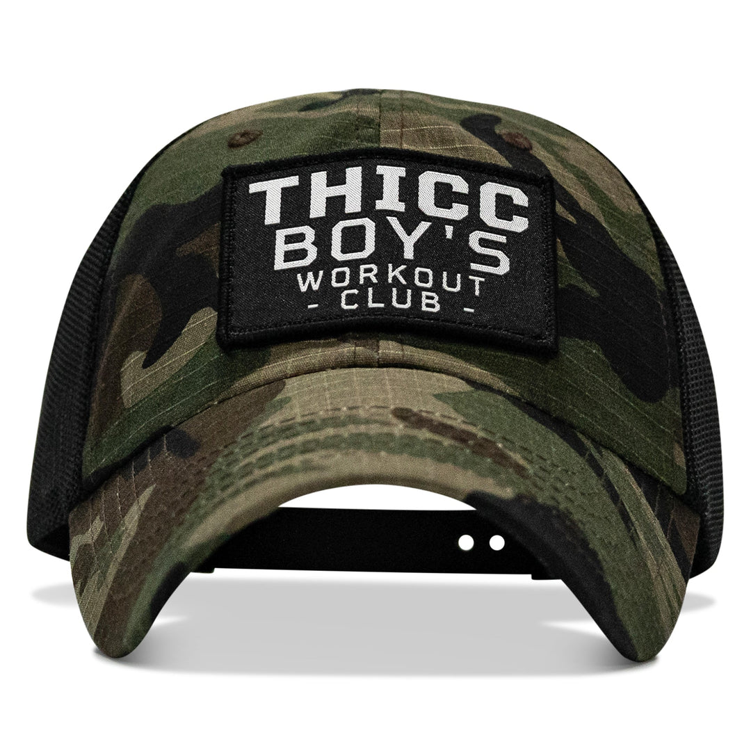 Ripstop Thicc Boys Workout Club Patch Tactical Ripstop Mesh Snapback Hat