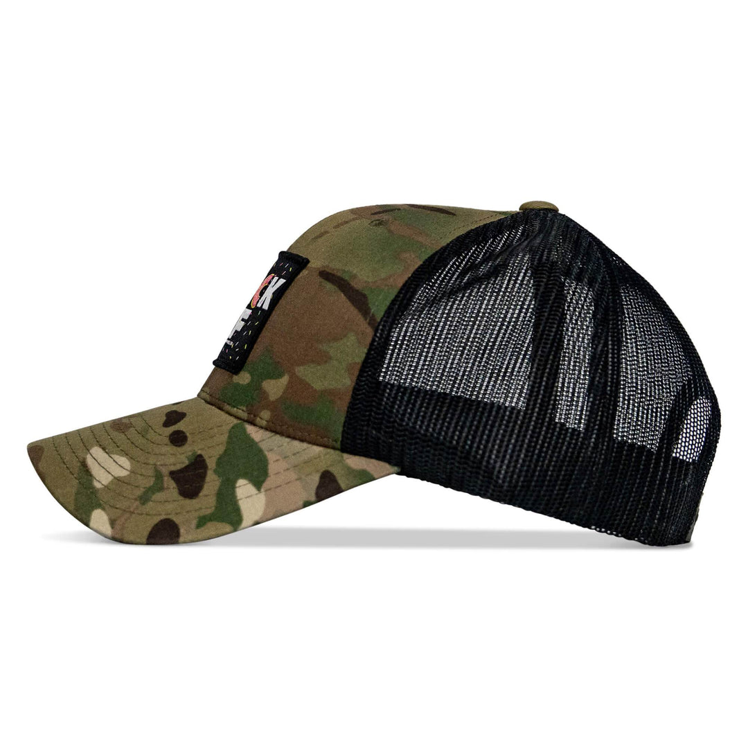 THICK AF DONUT EDITION PATCH MID-PROFILE MESH SNAPBACK Hat - One Revolver Surfboards