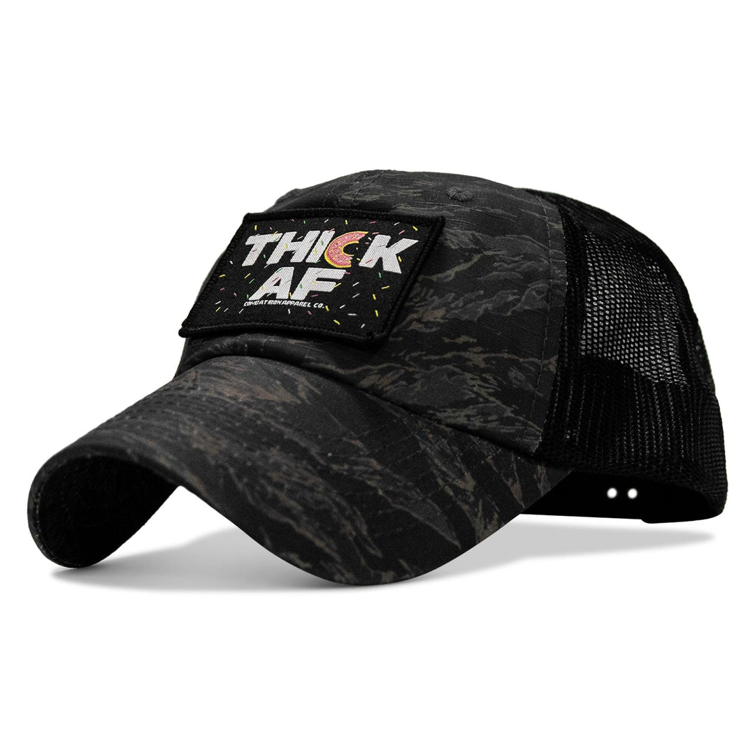 One Revolver Surfboards - THICK AF Donut Edition Patch. Tactical Ripstop Mesh Snapback Hat HEADWEAR