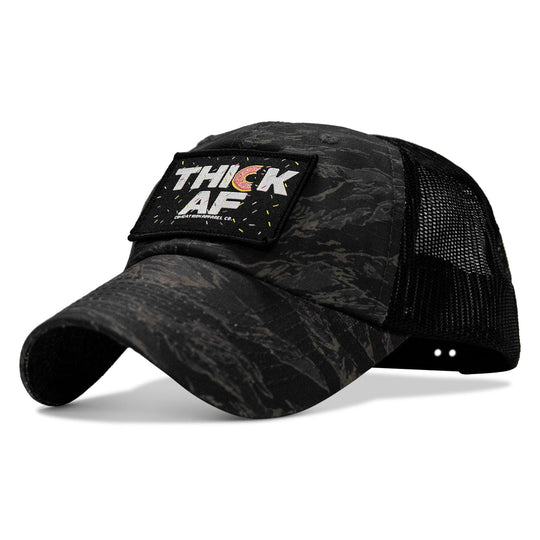 One Revolver Surfboards - THICK AF Donut Edition Patch. Tactical Ripstop Mesh Snapback Hat HEADWEAR