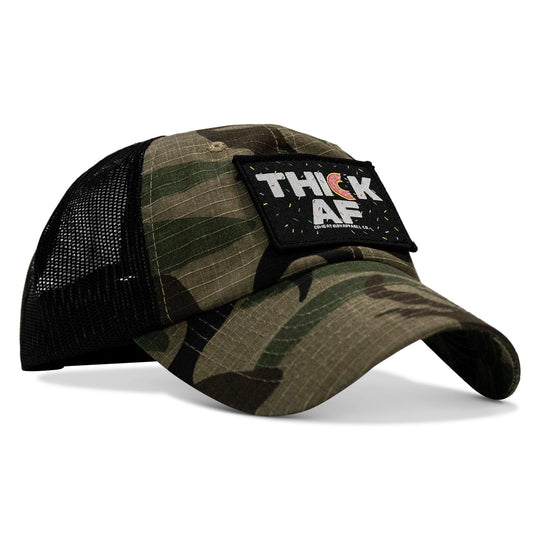 One Revolver Surfboards - THICK AF Donut Edition Patch. Tactical Ripstop Mesh Snapback Hat HEADWEAR