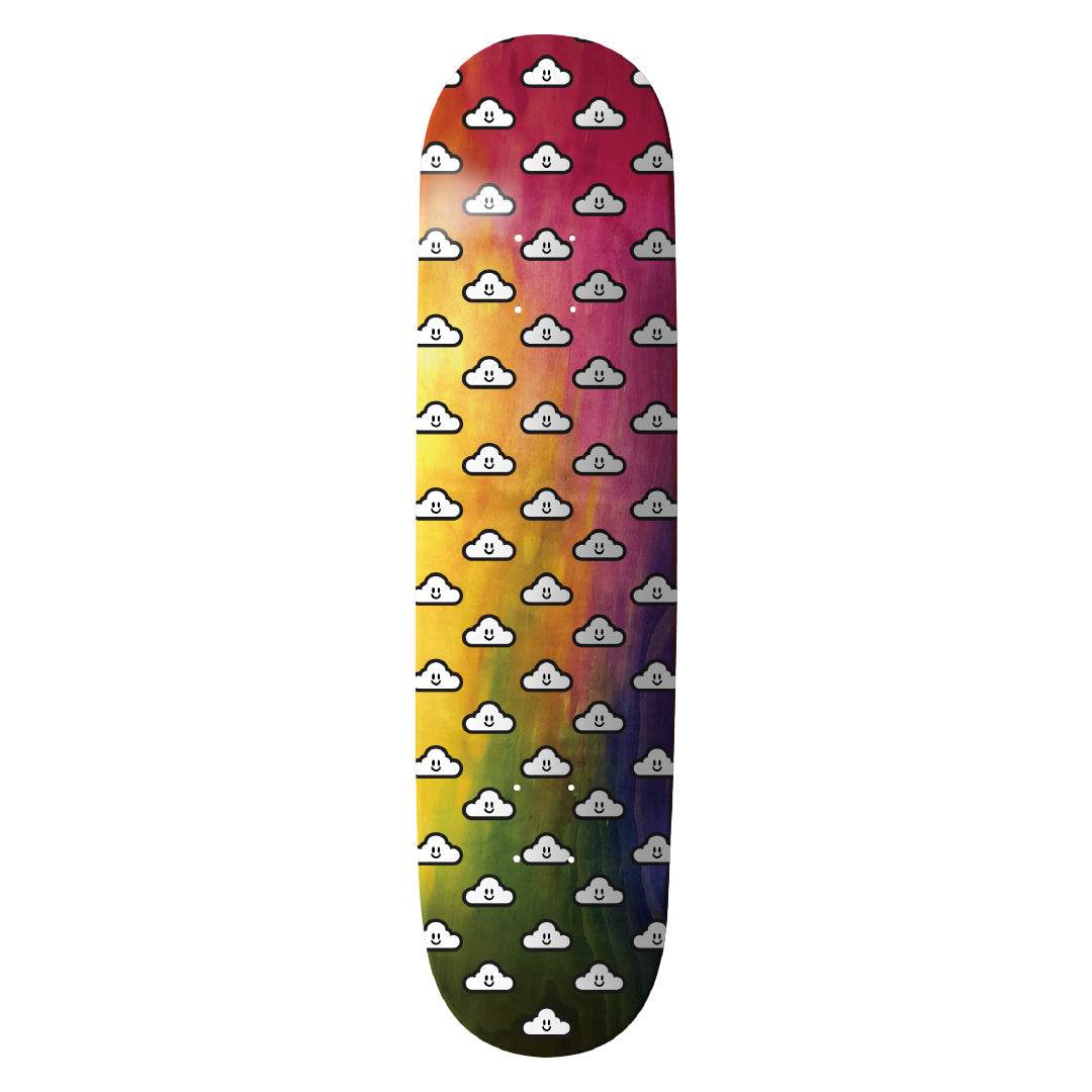 Tie Dye Woodgrain Good Clouds Deck - One Revolver Surfboards