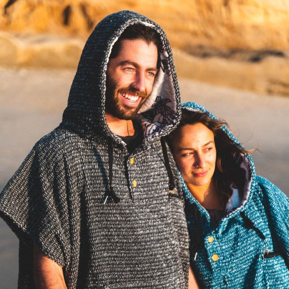 Surf Changing Poncho - Charcoal Black - One Revolver Surfboards