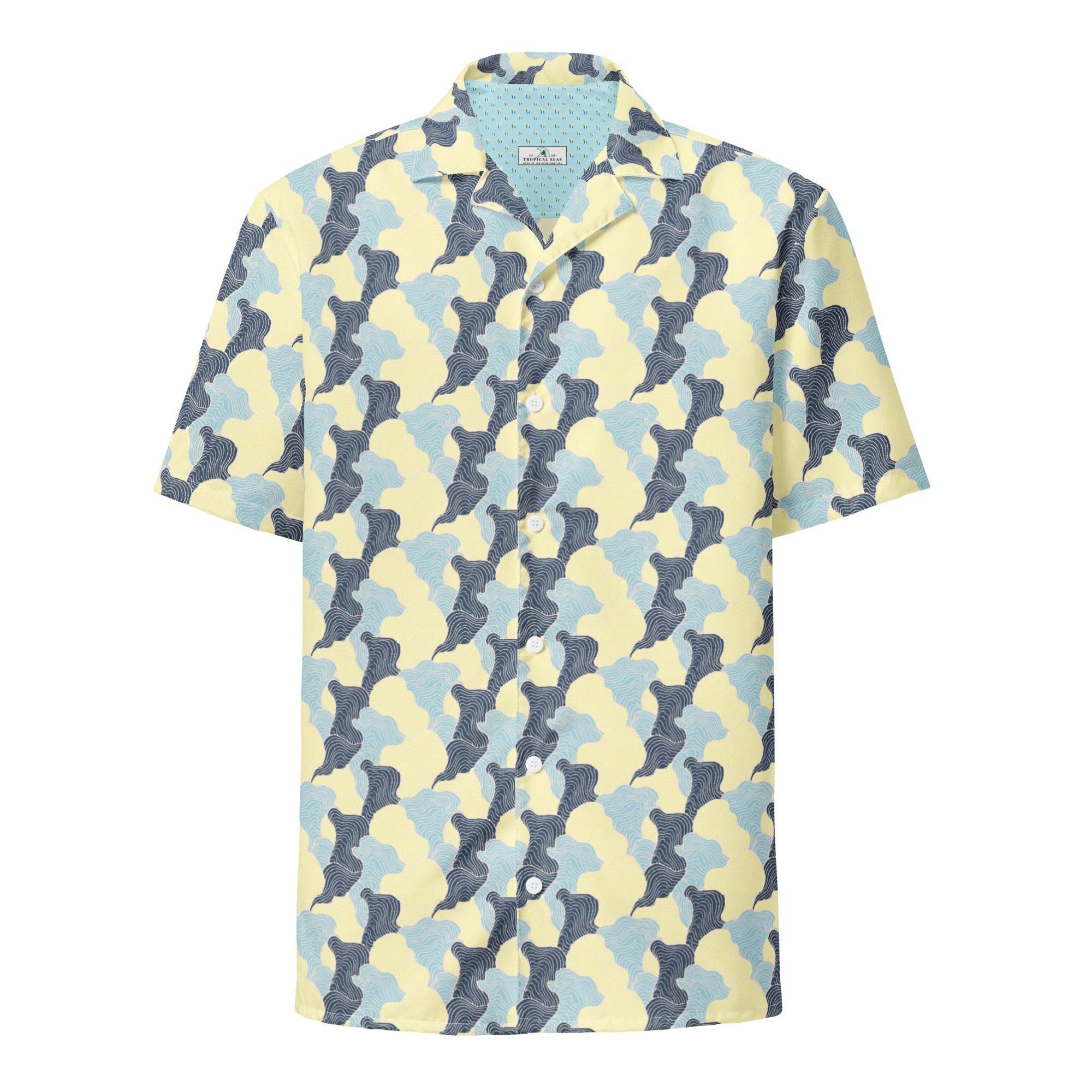 Tropical Swirl Button Down Hawaiian Shirt - One Revolver Surfboards