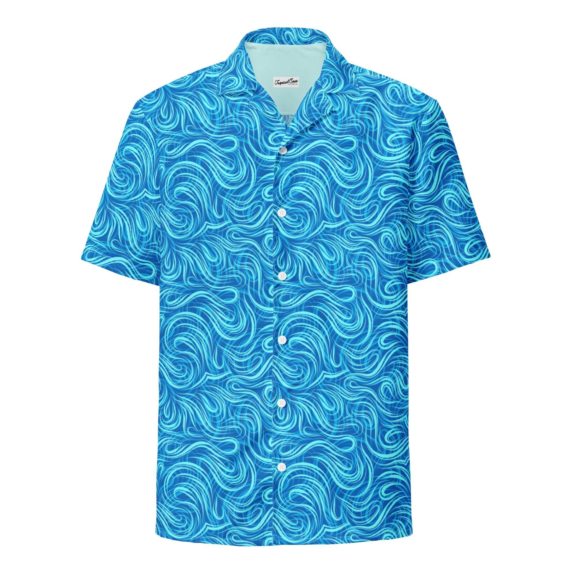 Tsunami Island Party Button Down Hawaiian Shirt - One Revolver Surfboards