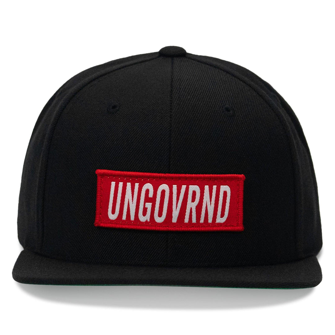 One Revolver Surfboards - Ungovrnd Red Patch Flatbill SnapBack Hat HEADWEAR