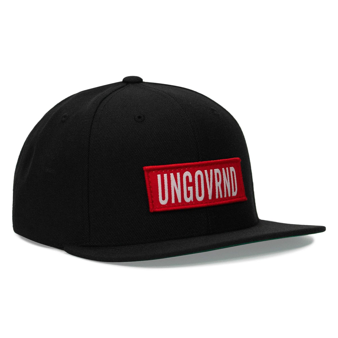 One Revolver Surfboards - Ungovrnd Red Patch Flatbill SnapBack Hat HEADWEAR