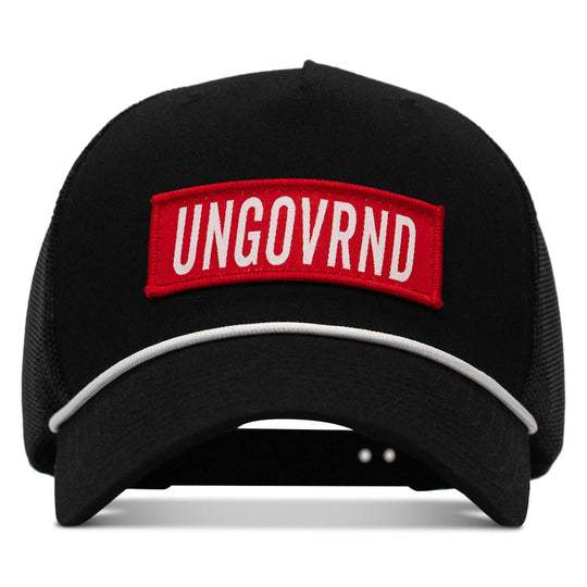 One Revolver Surfboards - Ungovrnd Red Patch Rope Snapback Hat HEADWEAR