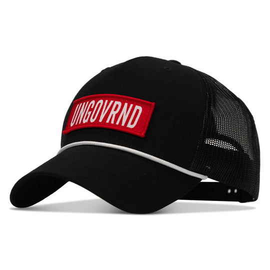 One Revolver Surfboards - Ungovrnd Red Patch Rope Snapback Hat HEADWEAR