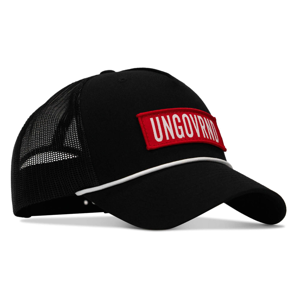 One Revolver Surfboards - Ungovrnd Red Patch Rope Snapback Hat HEADWEAR