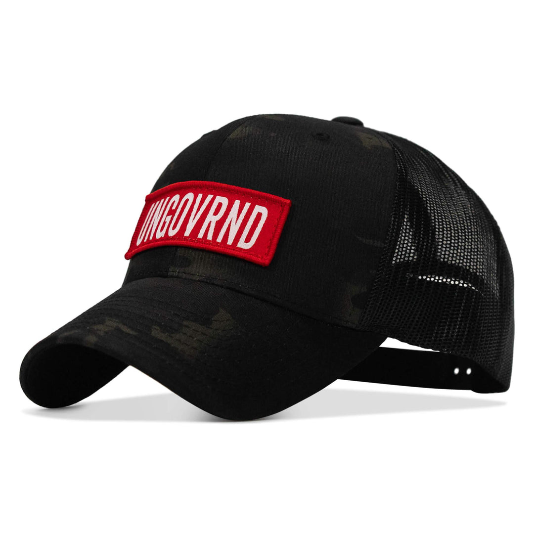 One Revolver Surfboards - Ungovrnd Red Patch Snapback Hat HEADWEAR