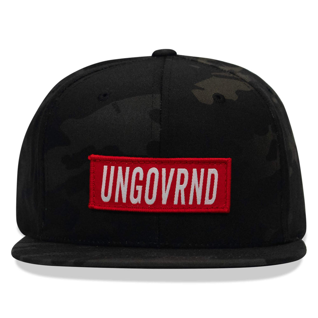 One Revolver Surfboards - Ungovrnd Red Patch Flatbill SnapBack Hat HEADWEAR