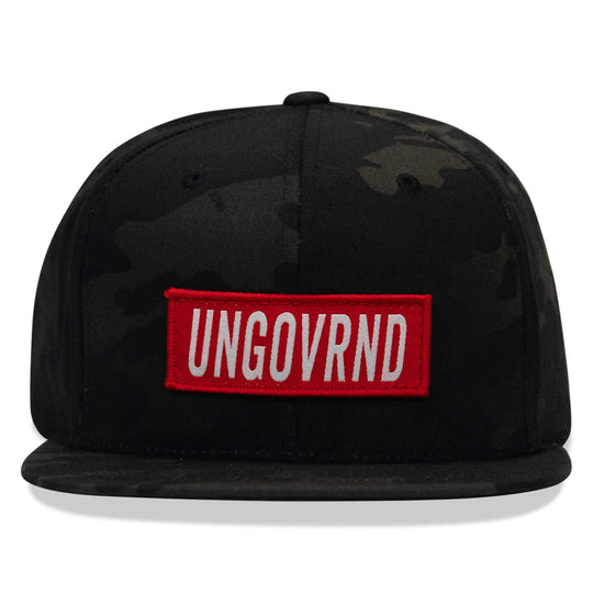 One Revolver Surfboards - Ungovrnd Red Patch Flatbill SnapBack Hat HEADWEAR