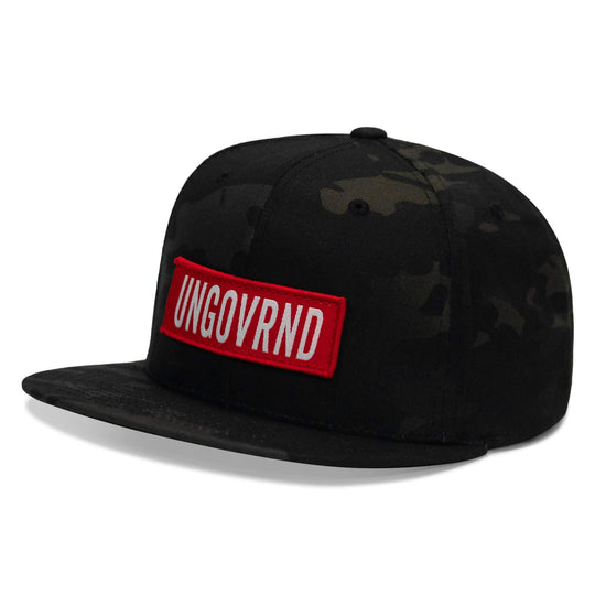 One Revolver Surfboards - Ungovrnd Red Patch Flatbill SnapBack Hat HEADWEAR