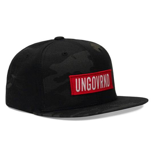 One Revolver Surfboards - Ungovrnd Red Patch Flatbill SnapBack Hat HEADWEAR