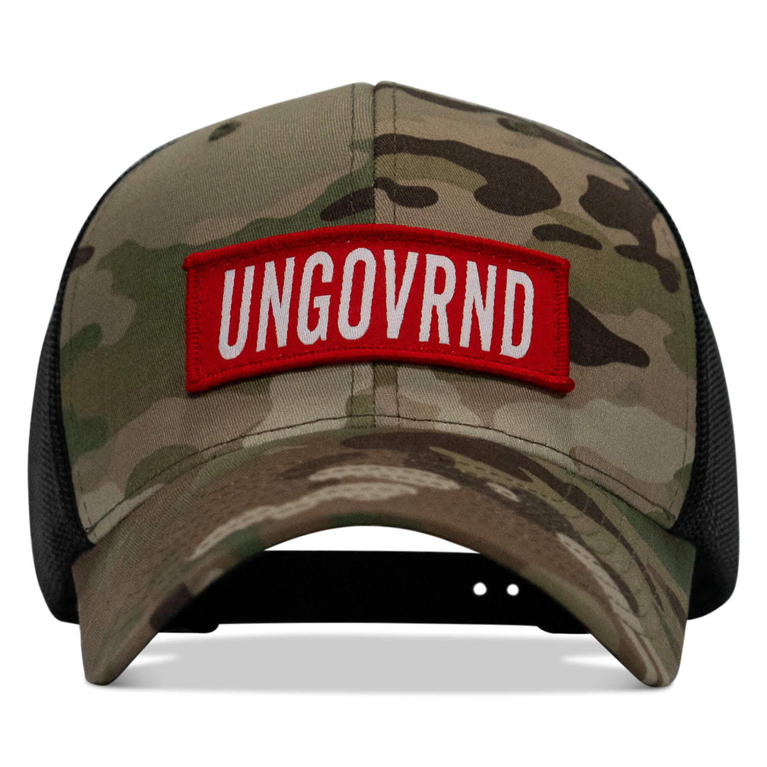 One Revolver Surfboards - Ungovrnd Red Patch Snapback Hat HEADWEAR