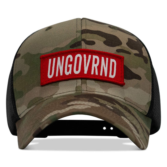 One Revolver Surfboards - Ungovrnd Red Patch Snapback Hat HEADWEAR