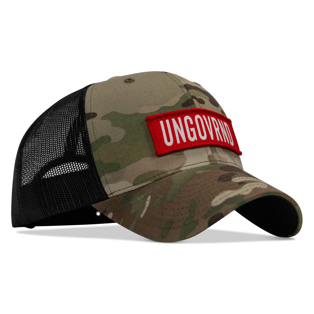 One Revolver Surfboards - Ungovrnd Red Patch Snapback Hat HEADWEAR