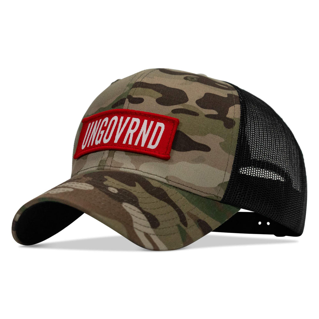 One Revolver Surfboards - Ungovrnd Red Patch Snapback Hat HEADWEAR