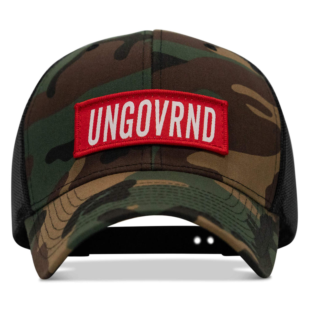 One Revolver Surfboards - Ungovrnd Red Patch Snapback Hat HEADWEAR