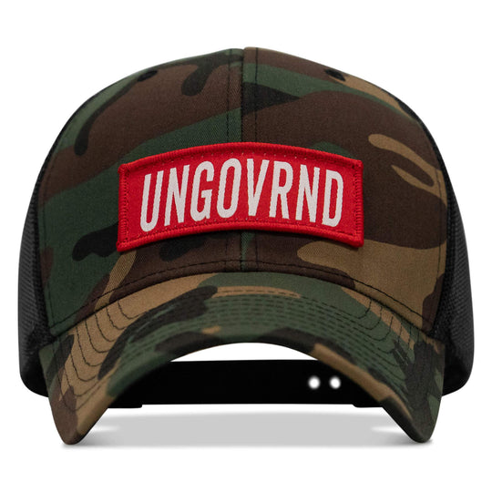 One Revolver Surfboards - Ungovrnd Red Patch Snapback Hat HEADWEAR