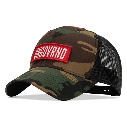 One Revolver Surfboards - Ungovrnd Red Patch Snapback Hat HEADWEAR