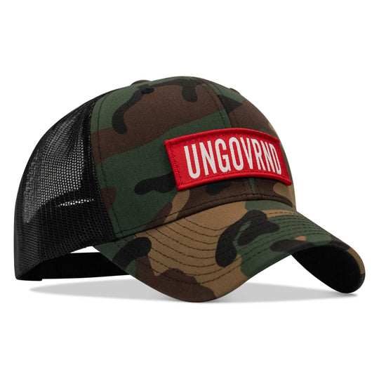 One Revolver Surfboards - Ungovrnd Red Patch Snapback Hat HEADWEAR
