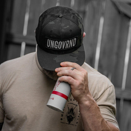One Revolver Surfboards - Ungovrnd Oversized Patch Flatbill SnapBack Hat HEADWEAR