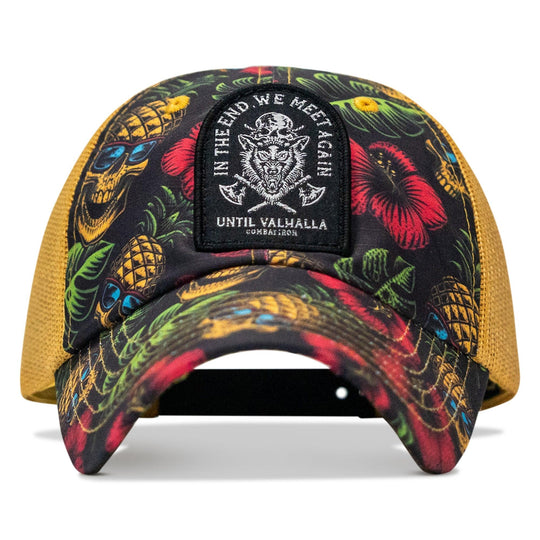One Revolver Surfboards - In The End, We Meet Again - Until Valhalla Patch Tactical Ripstop Mesh Snapback Hat HEADWEAR