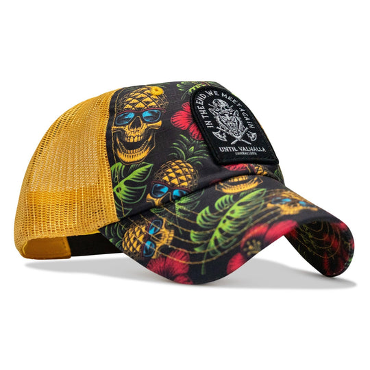 One Revolver Surfboards - In The End, We Meet Again - Until Valhalla Patch Tactical Ripstop Mesh Snapback Hat HEADWEAR