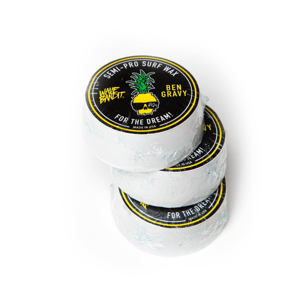 Wave Bandit x Ben Gravy Semi-Pro Surf Wax - Three (3) Pack - One Revolver Surfboards