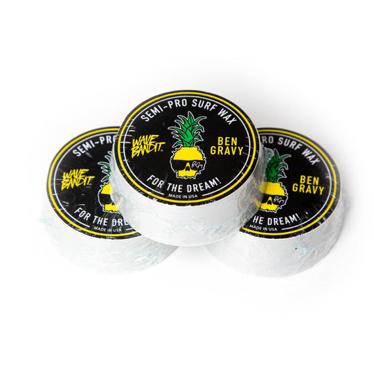 Wave Bandit x Ben Gravy Semi-Pro Surf Wax - Three (3) Pack - One Revolver Surfboards