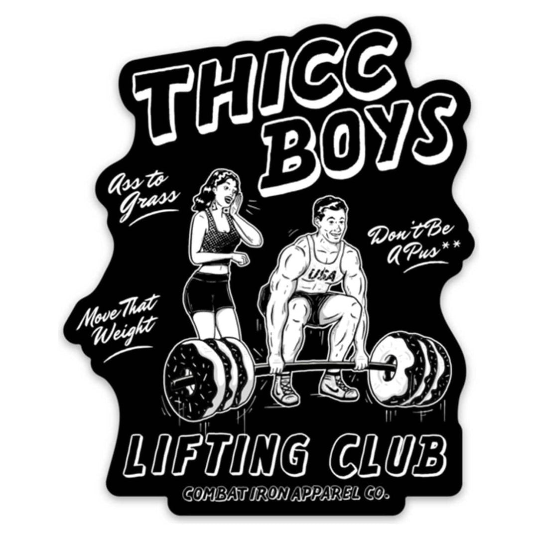 Thicc Boys Lifting Club Decal - DECAL - One Revolver Surfboards