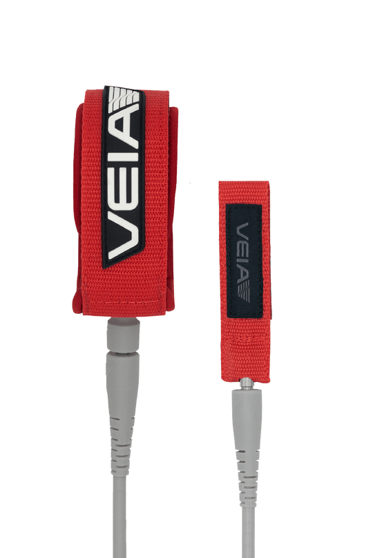 Explorer 8' Leash - Red/Storm - One Revolver Surfboards