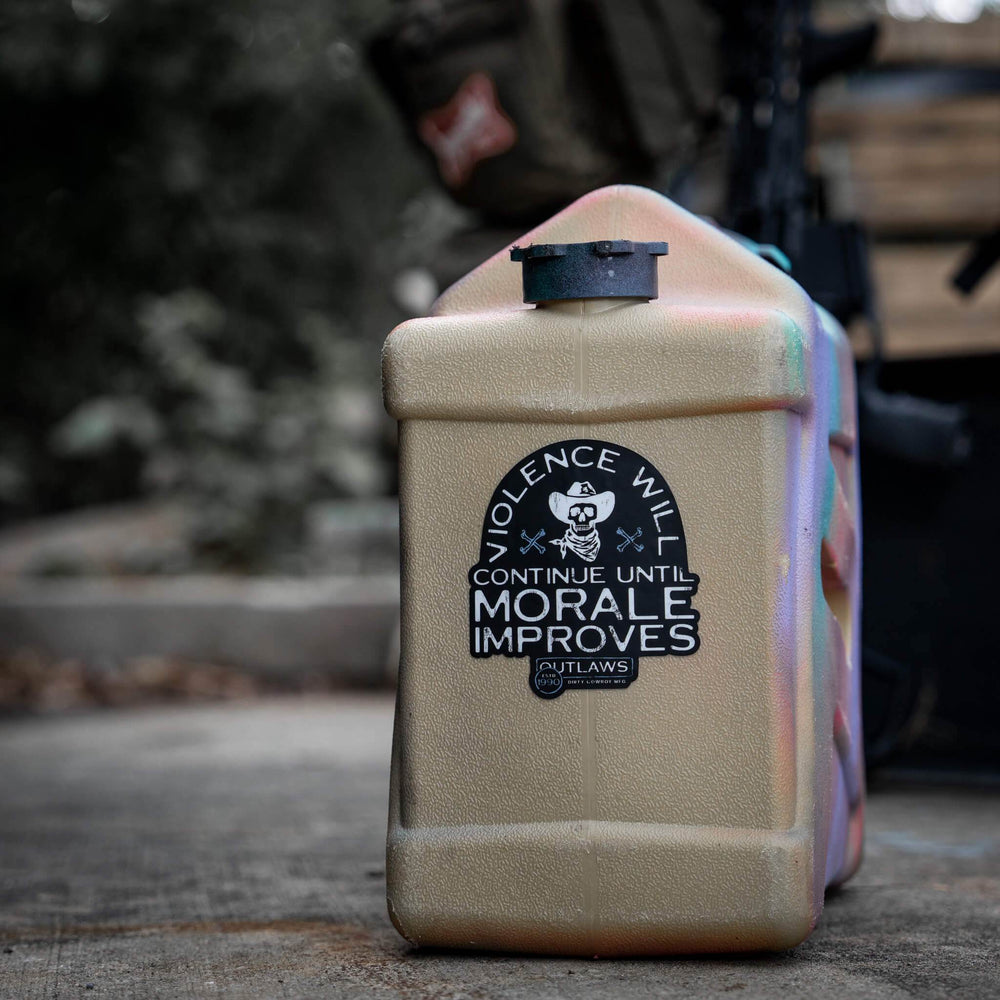 Violence Will Continue Until Morale Improves Decal Sticker - One Revolver Surfboards
