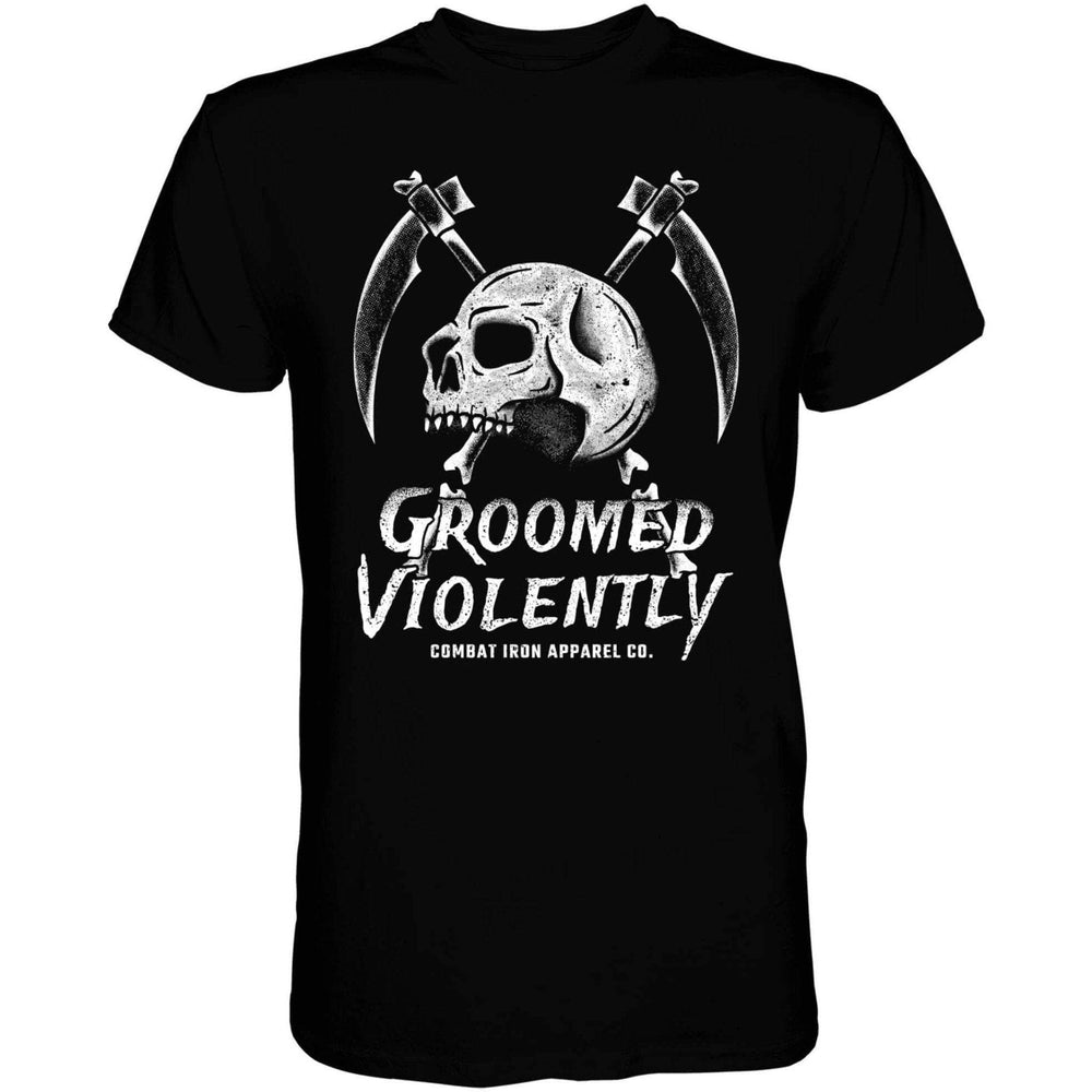 Groomed Violently Skull Men's T-Shirt - GRAPHIC T-SHIRT - One Revolver Surfboards