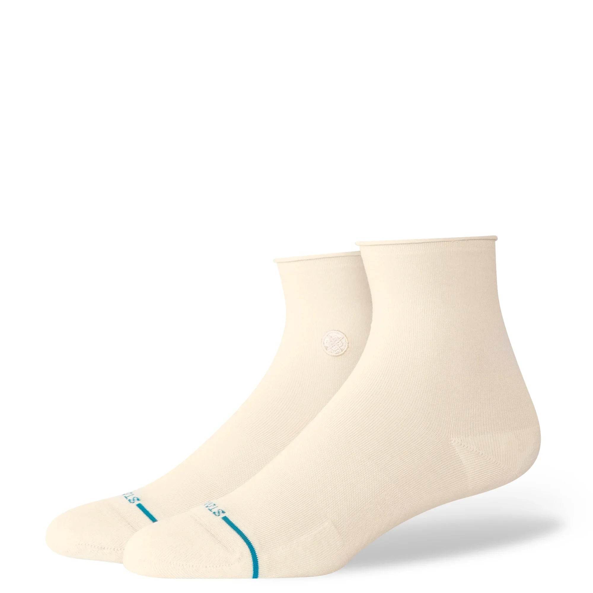 Stance Cotton Rollin' Quarter Light Cushion Socks - Cream - One Revolver Surfboards