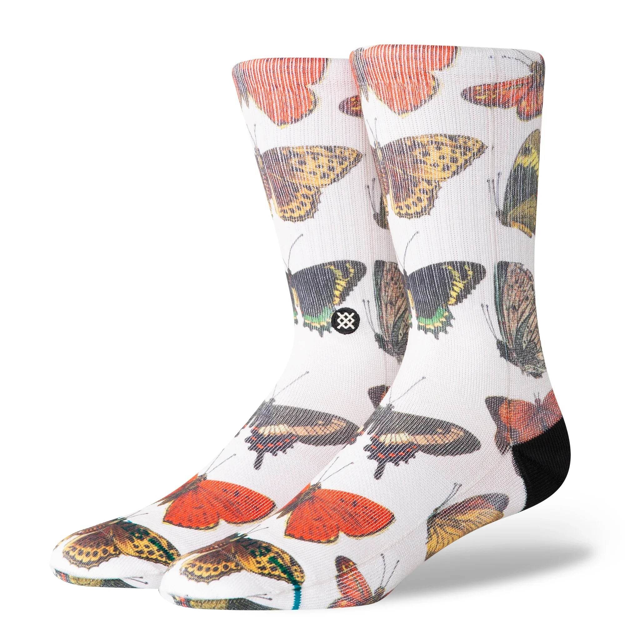 Stance Poly Blend Crew Sock - Flutterby - Canvas - One Revolver Surfboards