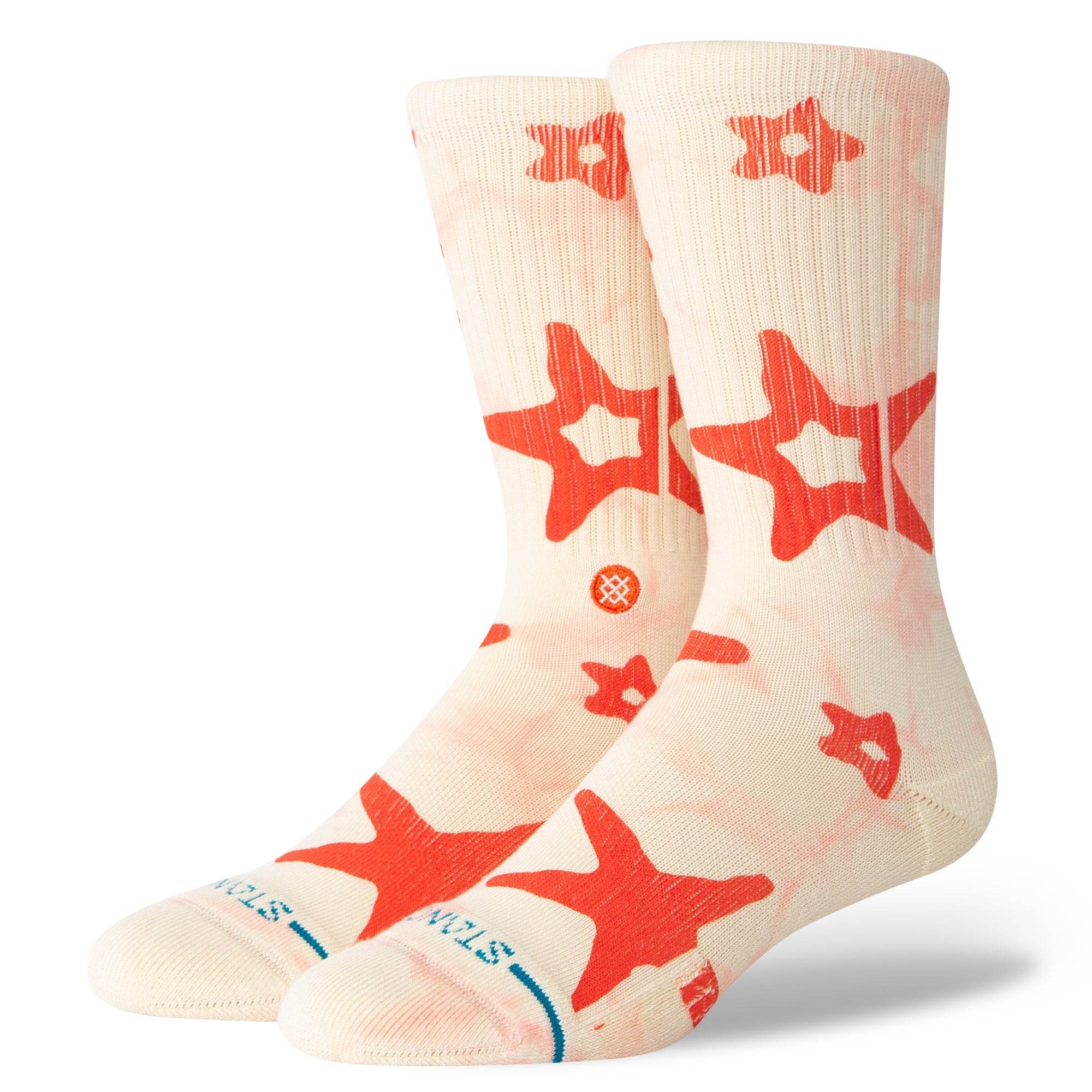 Stance Starry Eyed Crew Socks - Cream - One Revolver Surfboards