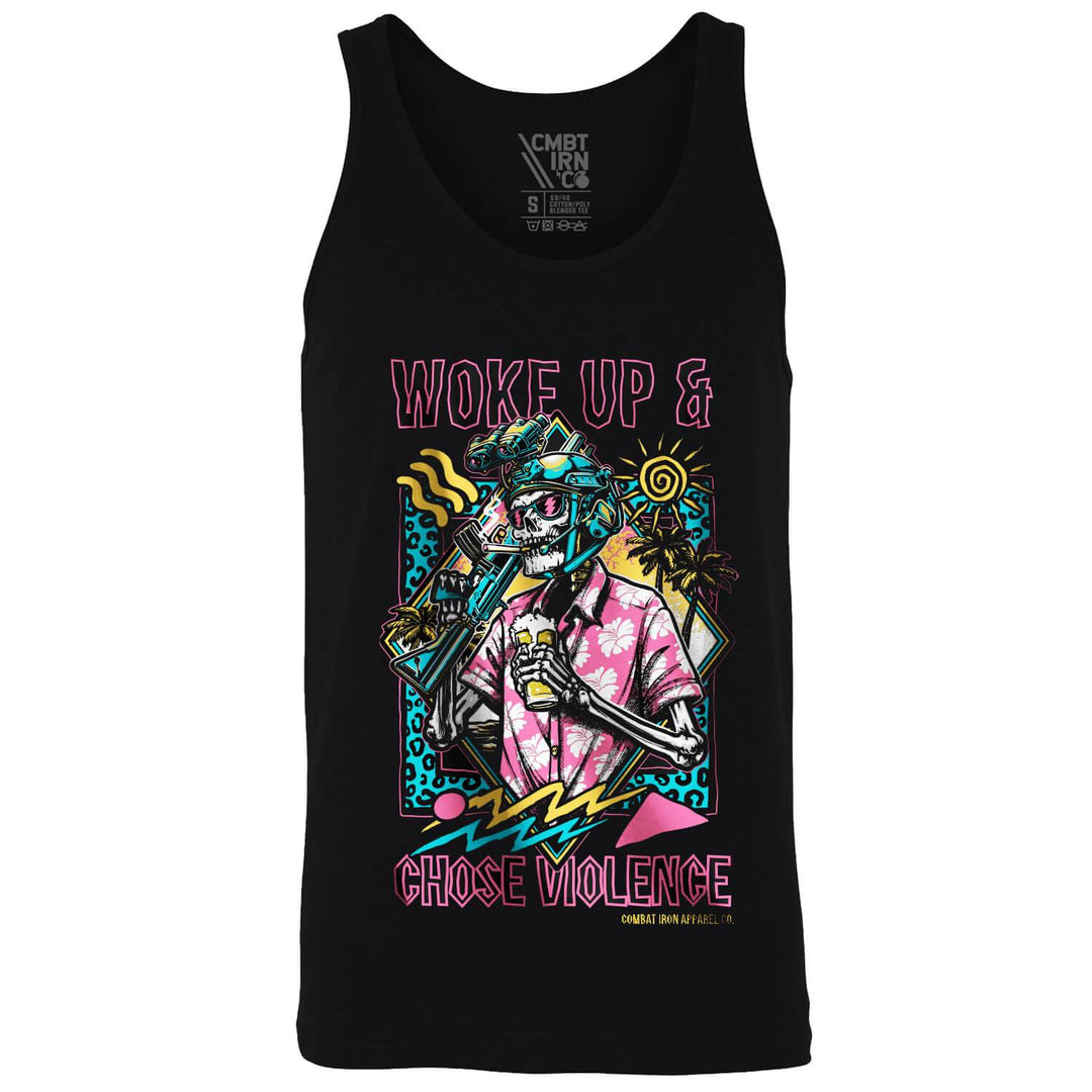 Woke Up & Chose Violence Men's Tank - MEN'S TANK TOP - One Revolver Surfboards